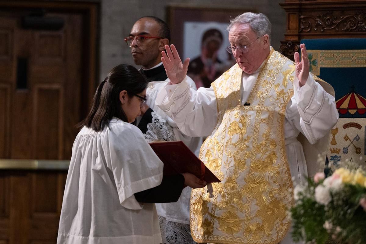 Easter Vigil at the Basilica of St. Lawrence in Asheville.