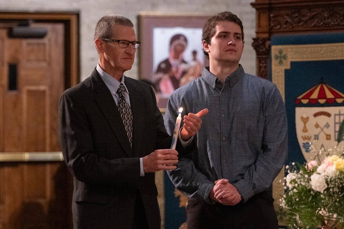Easter Vigil at the Basilica of St. Lawrence in Asheville.