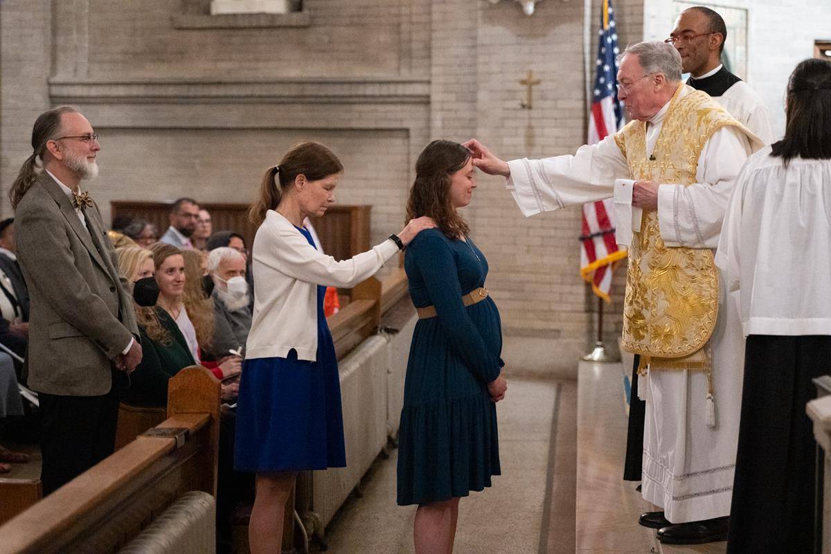 Easter Vigil at the Basilica of St. Lawrence in Asheville.