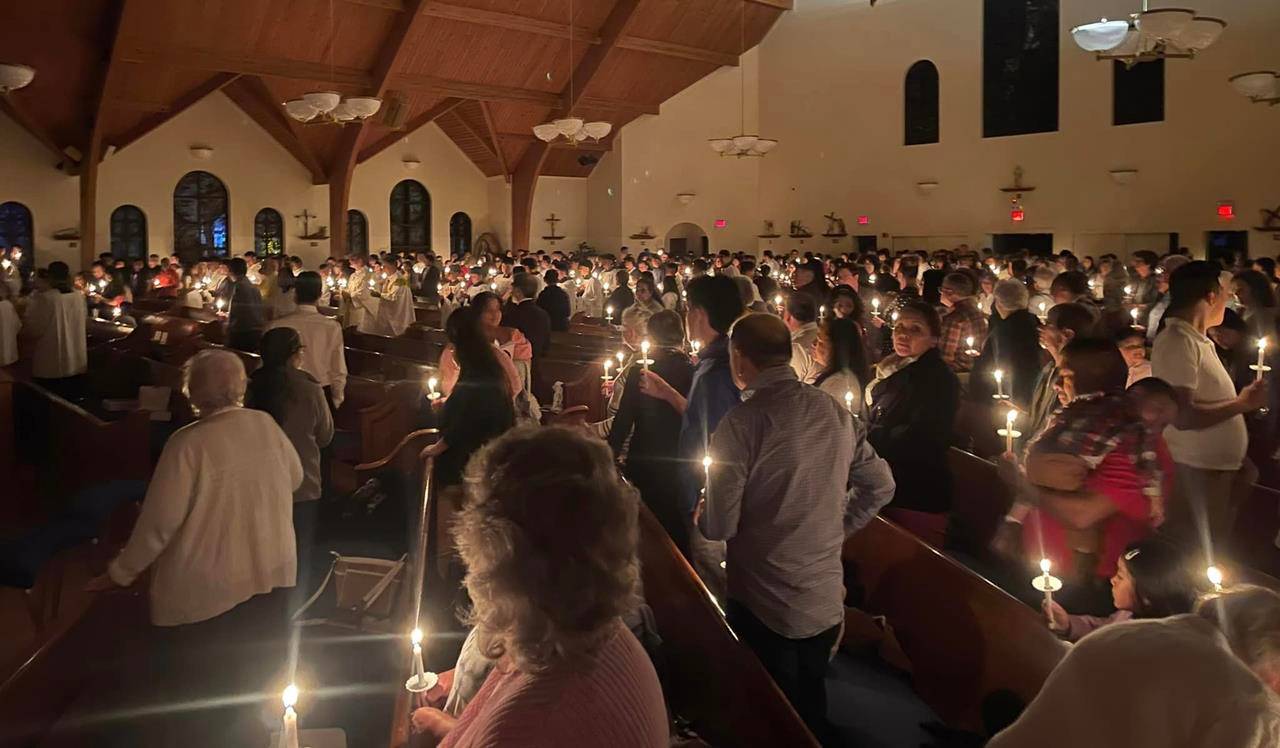Easter Vigil at Immaculate Conception Church in Hendersonville.