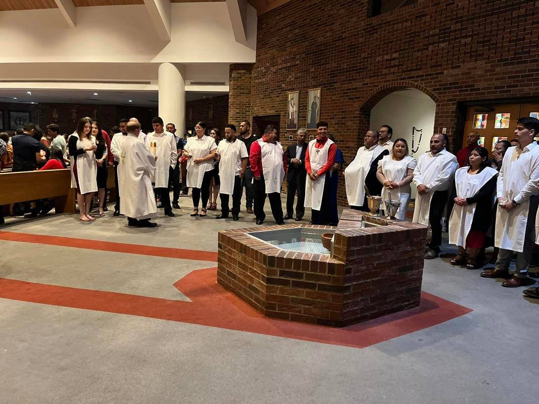 Easter Vigil at Our Lady of the Assumption in Charlotte.
