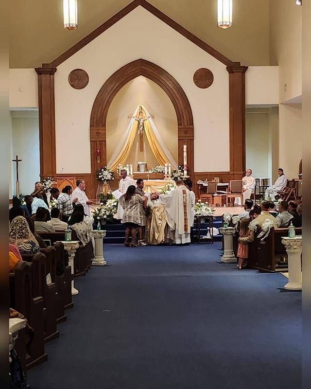 Easter Vigil at St. James the Greater in Concord.