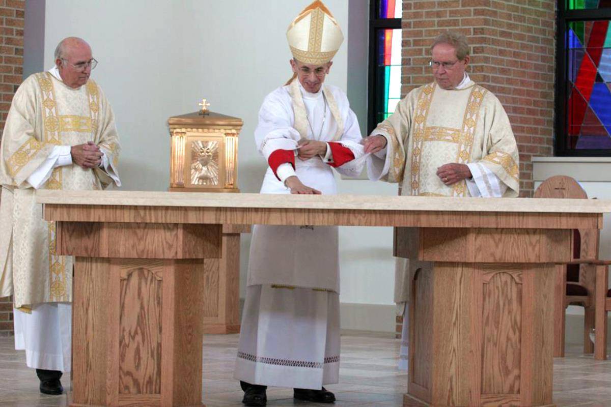 St Therese dedication in Mooresville in 2015