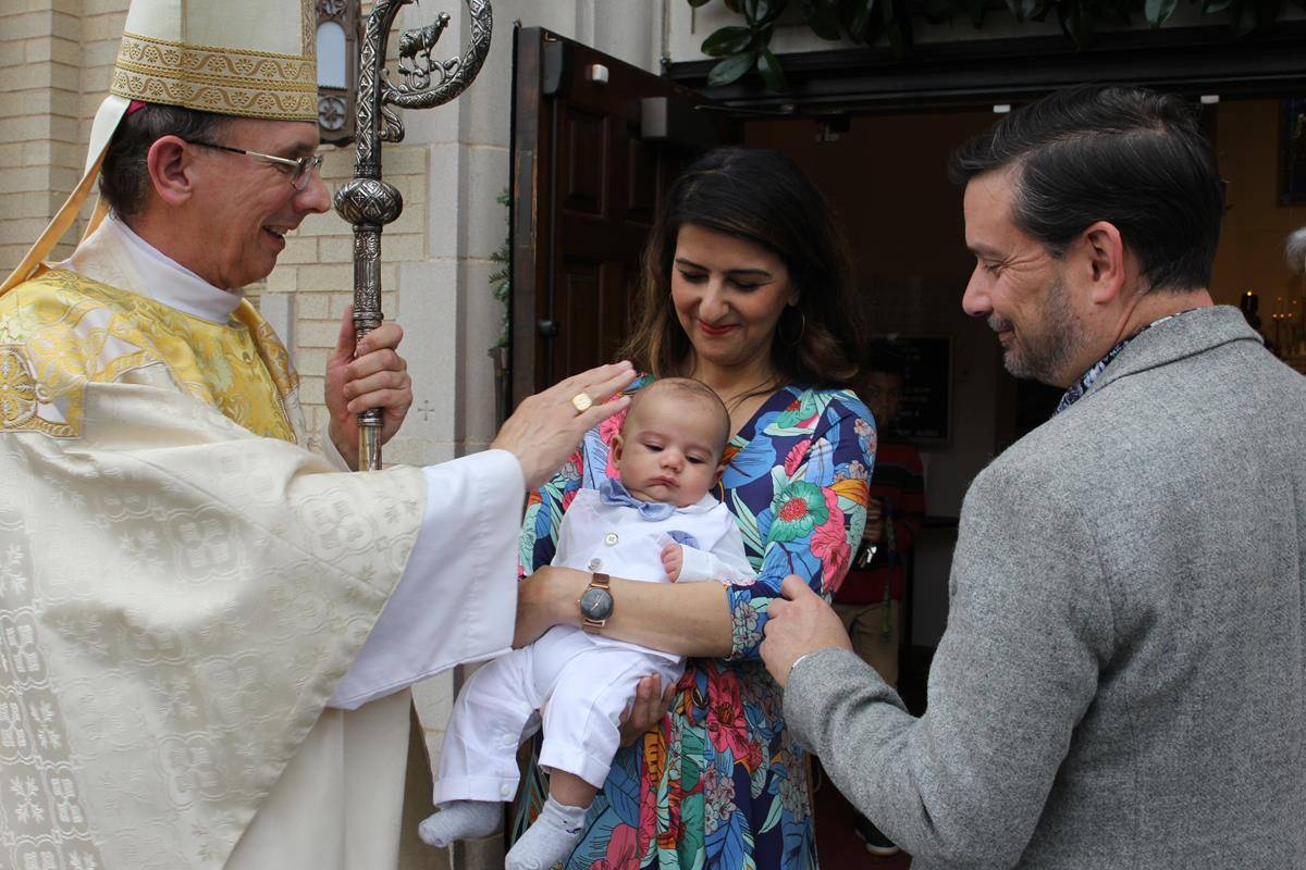 Blessing after Mass at St. Patrick Cathedral.