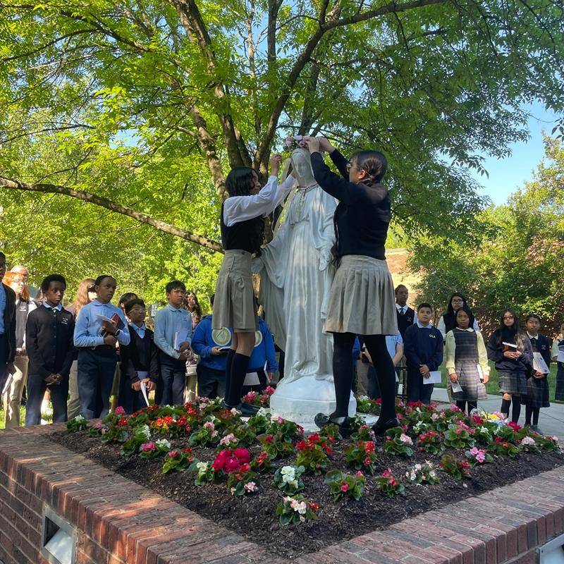 After a beautiful Mass, Our Lady of Assumption school gathered to honor Mary, our Mother, with a tradition as timeless as her love. 