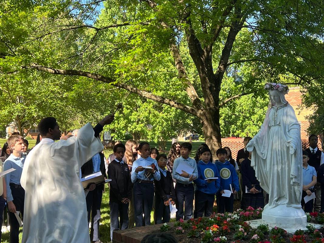 After a beautiful Mass, Our Lady of Assumption school gathered to honor Mary, our Mother, with a tradition as timeless as her love. 