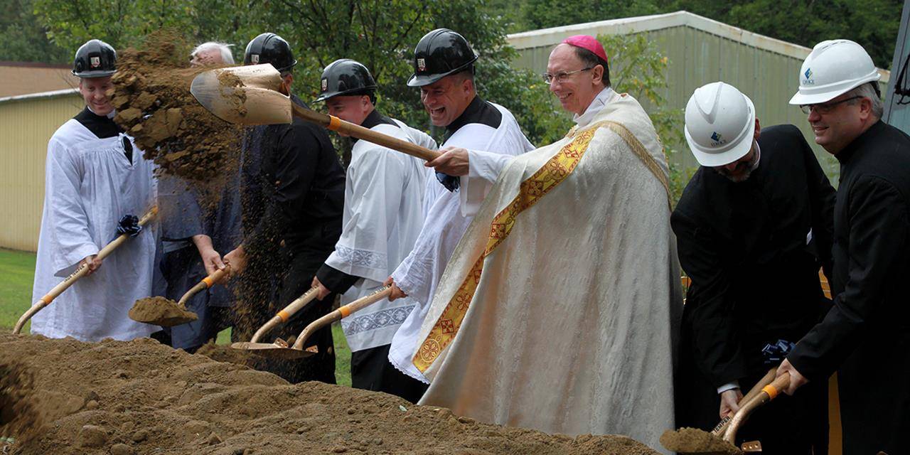 Groundbreaking for St. Joseph College Seminary in Mount Holly in 2018