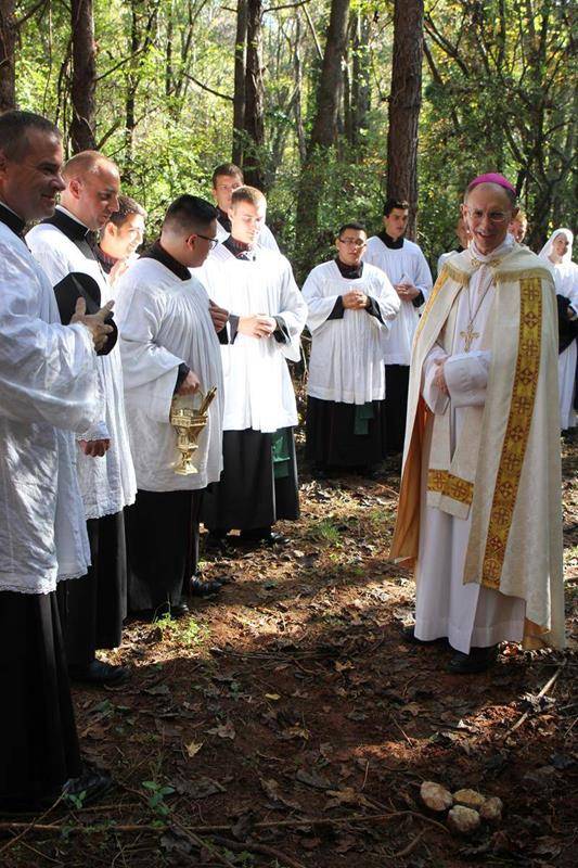 Blessing the ground where the St. Joseph College Seminary was built