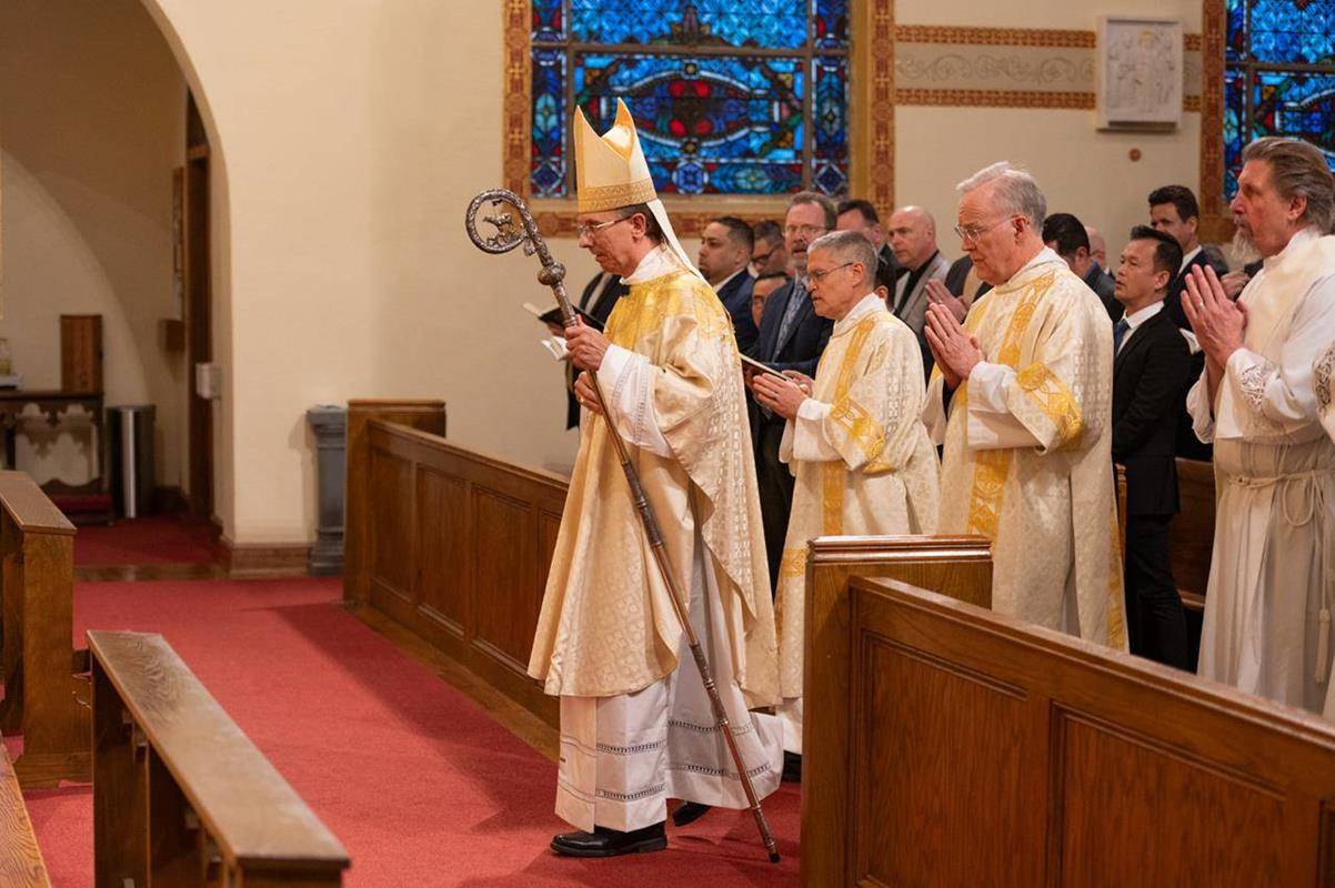 Bishop Jugis during the permenant deacon ordination