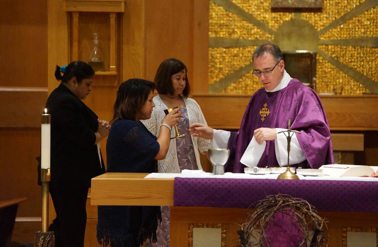 Ash Wednesday Mass at St. John Neumann in Charlotte. 