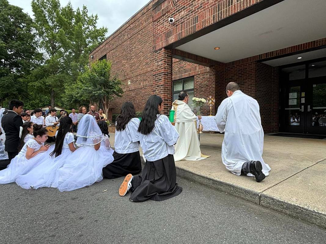 Our Lady of the Assumption Church led a procession on the Feast of Corpus Christi