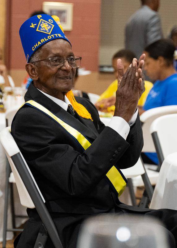 Members of The Knights of Peter Claver applauded the accomplishments of the award winners.