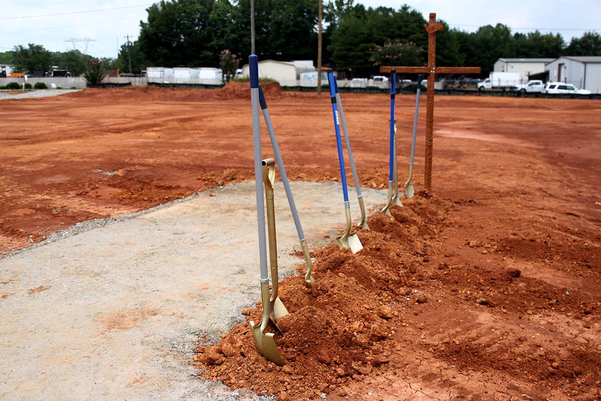 The site where the future altar of the new church will be located.
