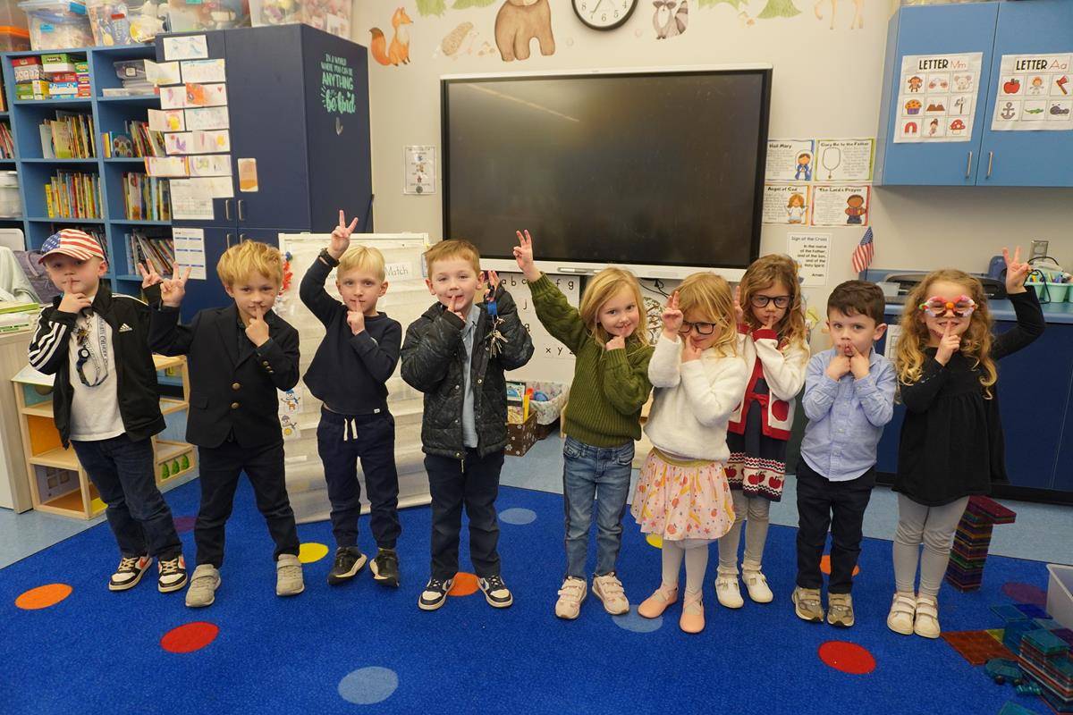 Students at Asheville Catholic School celebrate Catholic Schools Week with themed dress days: jersey, dress like a teacher and Hawaain-themed outfits started the week. 