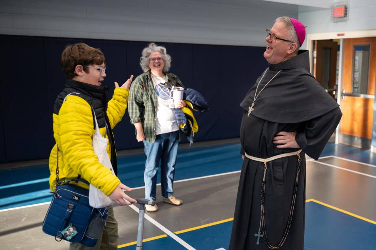 Bishop Michael Martin visited Our Lady of the Assumption School during Catholic Schools Week.