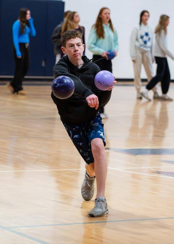 The final day of Catholic Schools Week at Holy Trinity Middle School started with some friendly competition in the gymnasium. Holy Trinity students and staff took to the court for several friendly games of dodgeball.--6 (Copy)