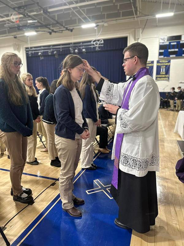 Bishop McGuinness High School starts mark the start of Lent. 
