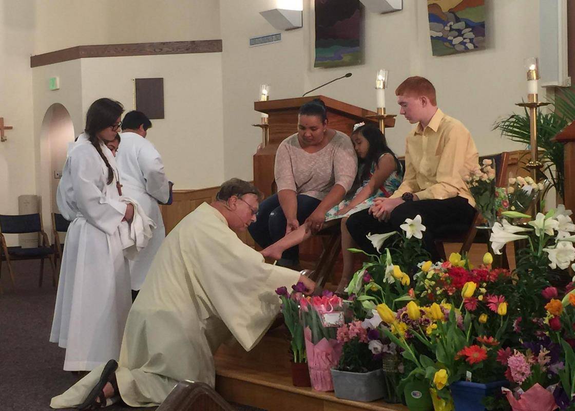 WINSTON SALEM — Holy Thursday at Our Lady of Mercy (Provided via Facebook)