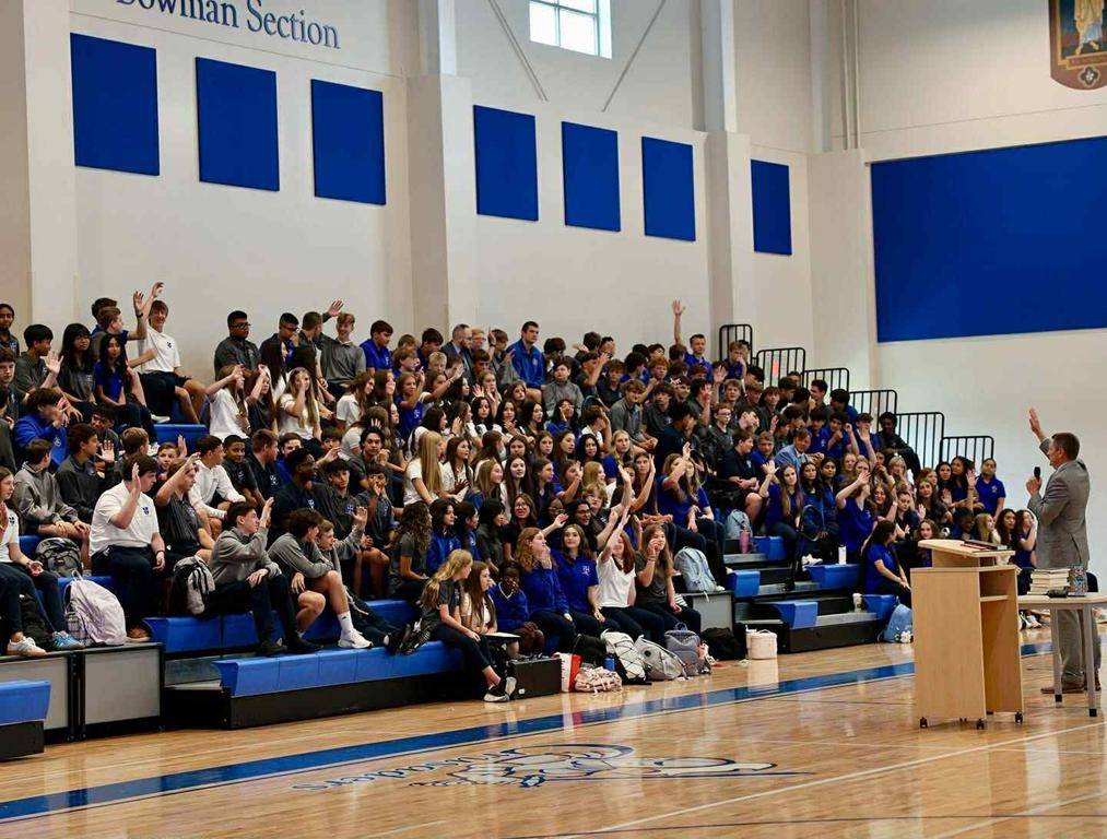 He said to commit to something bold, creative, or outside their comfort zone that could benefit themselves or someone else. 