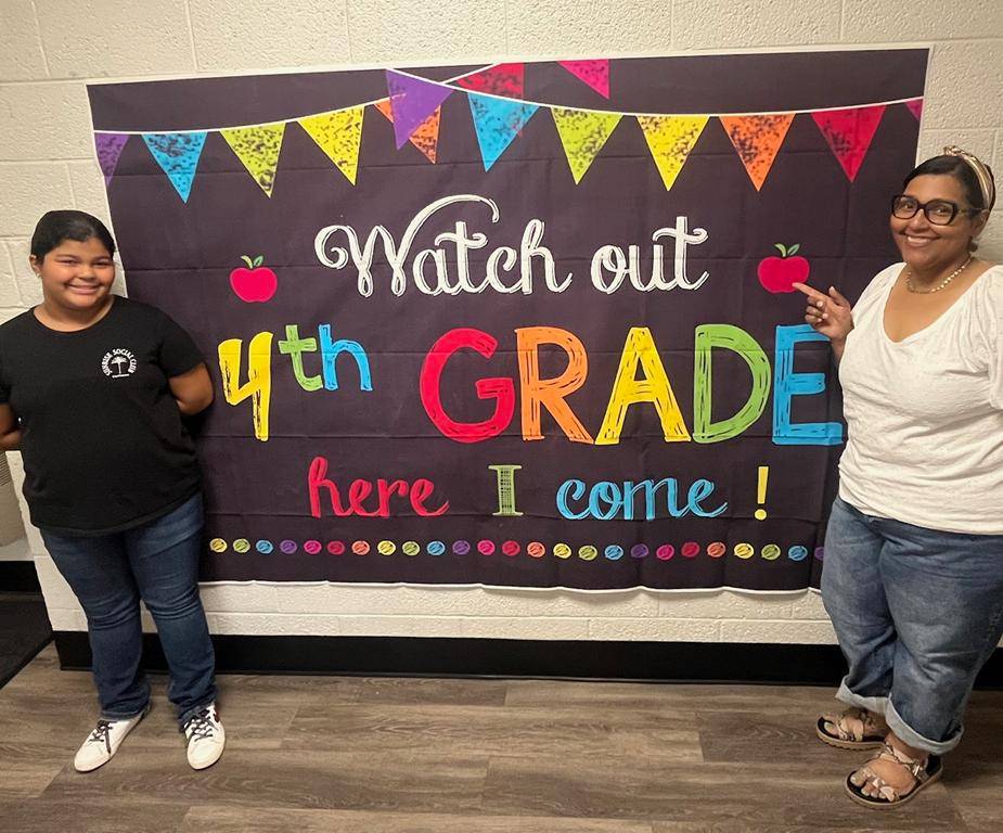 Students are excited to return to St. Pius X School in Greensboro. 