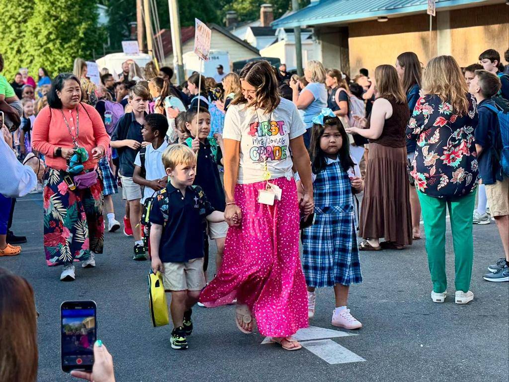 Students are ready for an exciting year at Our Lady of Grace School in Greensboro. 