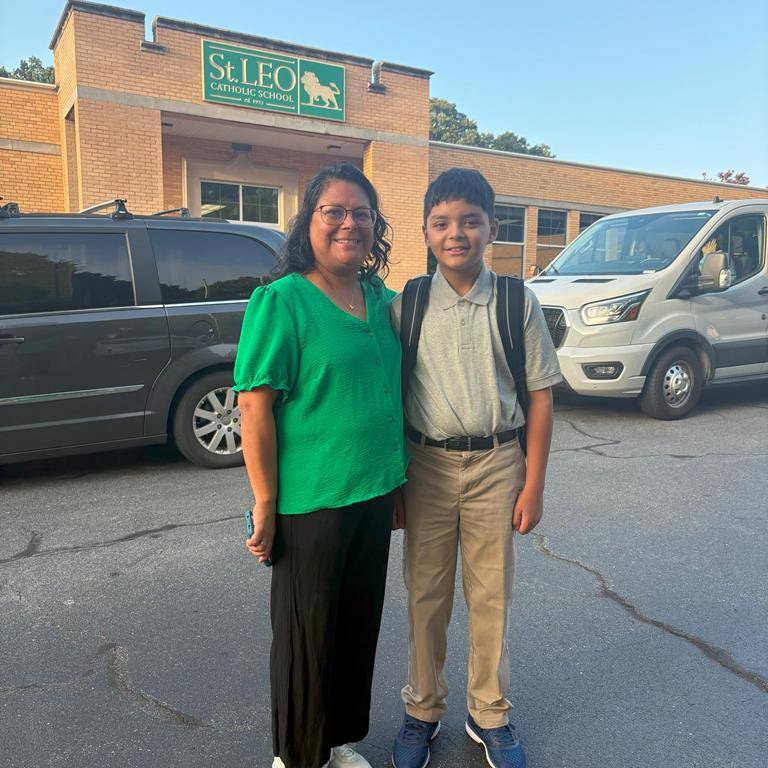 St. Leo School in Winston-Salem welcomes back students for a new year. 