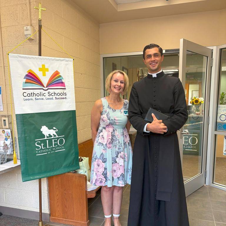 St. Leo School in Winston-Salem welcomes back students for a new year. 