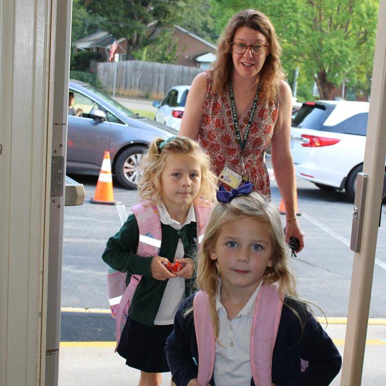 St. Leo School in Winston-Salem welcomes back students for a new year. 