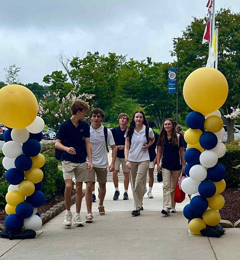 Bishop McGuinness High School welcomes students to the Kernersville school. 