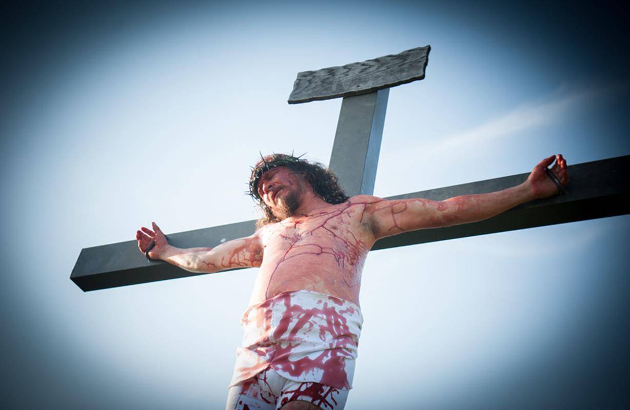 Annual Hispanic Via Crucis at Sacred Heart Church. (By Bill Washington)