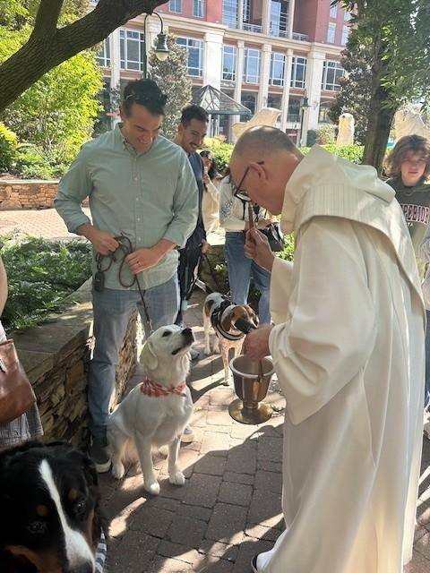 Animals were blessed at St. Peter Church in Charlotte. 