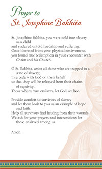 020119 Josephine Bakhita Prayer Card 4