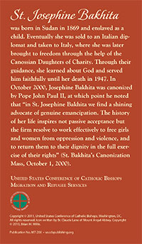 020119 Josephine Bakhita Prayer Card 4