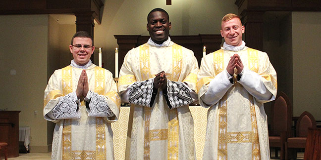 Three men to be ordained to priesthood June 17