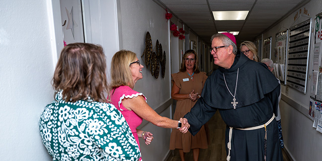 Bishop Martin meets the women of Catherine’s House 