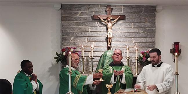 Holy Redeemer in Andrews welcomes Bishop Martin