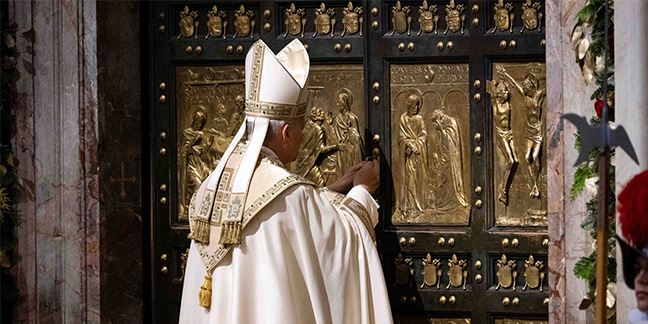 Papa León al término del Jubileo