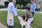 Deacon Ralp blesses happy animals at St. Leo the Great Church in Winston-Salem. 