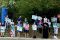 Father Aaron Huber leads the 40 Days for Life kickoff on in Asheville. May St. Mary Margaret parishioners attended.