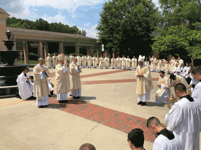 Final blessing w Bishop Jugis and 2 deacons w Bishop Coffey at right 6 5 21 SAH (Copy)